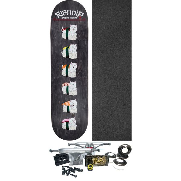 Rip N Dip Sushi Nerm Black Skateboard Deck - 8" x 31.75" - Complete Skateboard Bundle